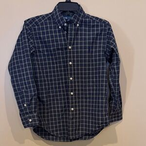 Ralph Lauren Navy and Green Checkered Shirt